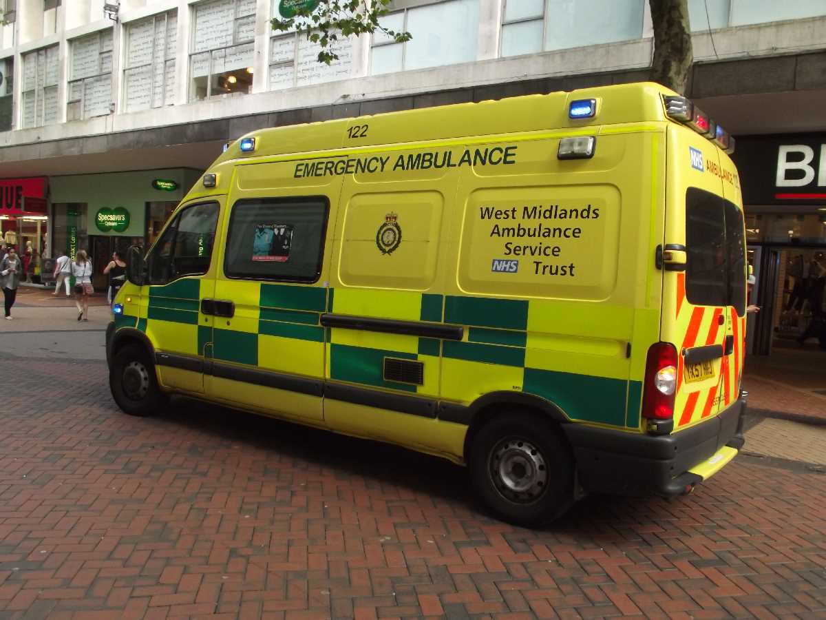 WMAS NHS ambulance on New Street (June 2014)